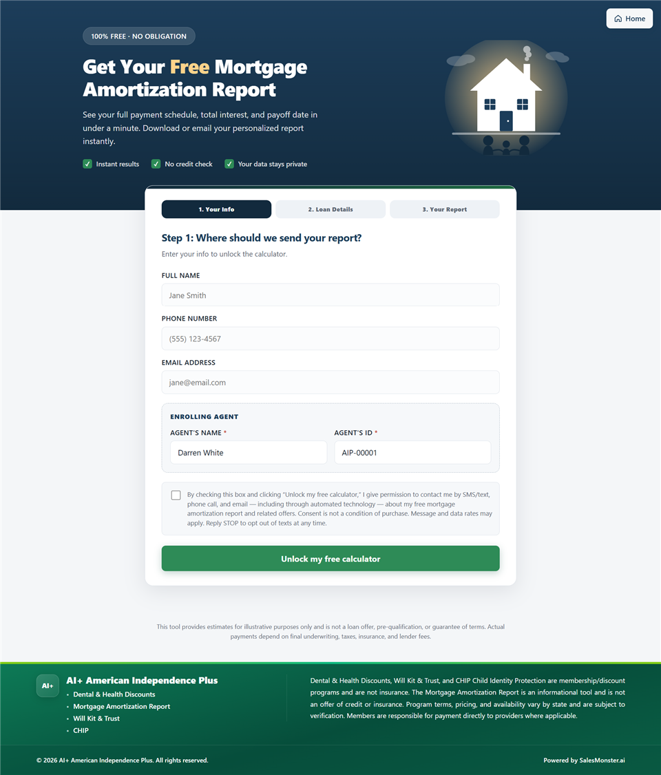 AI+ Mortgage Amortization Report
