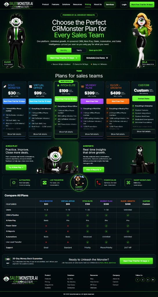 SalesMonster Pricing